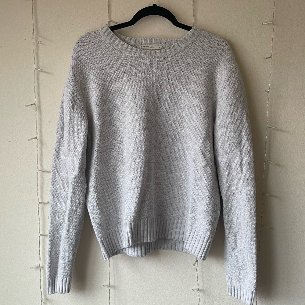 White knit sweater